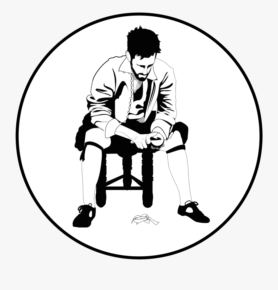 Transparent Vitruvian Man Clipart - Sitting, Transparent Clipart