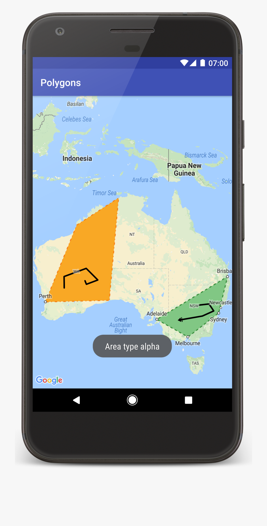 Polylines And Polygons To Represent Routes And Areas - Polygon Google Maps Android, Transparent Clipart
