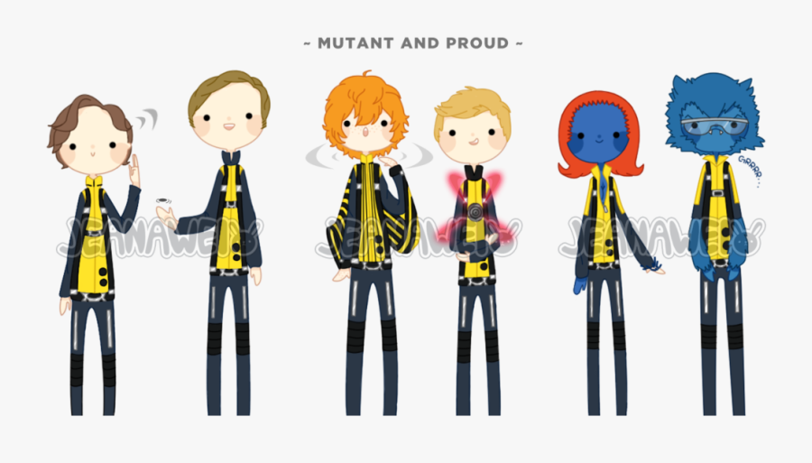 X Men First Lineup - Cartoon, Transparent Clipart
