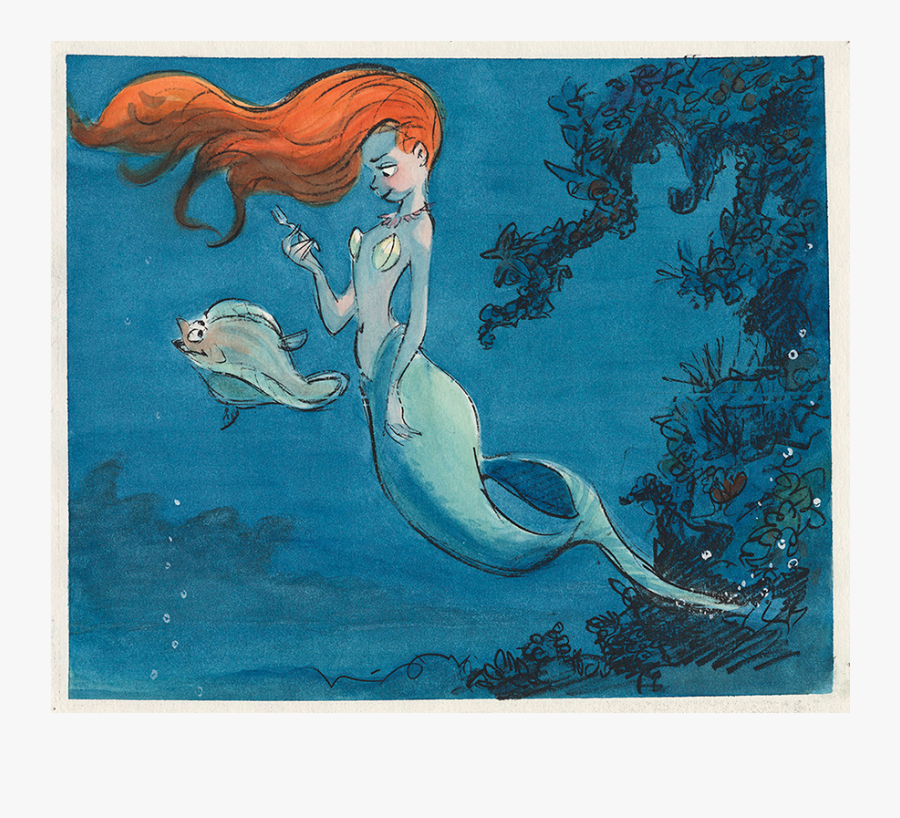 Ariel Disney Renaissance Concept Art The Little Mermaid - Concept Art For The Little Mermaid, Transparent Clipart