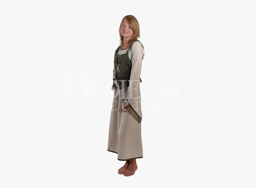 Clip Art Girls Medieval Dress Fancy - Female Medieval Peasant Clothing, Transparent Clipart