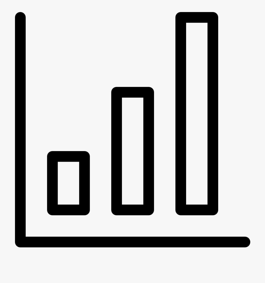 Chart Bar Vertical Trend Up - Black-and-white, Transparent Clipart