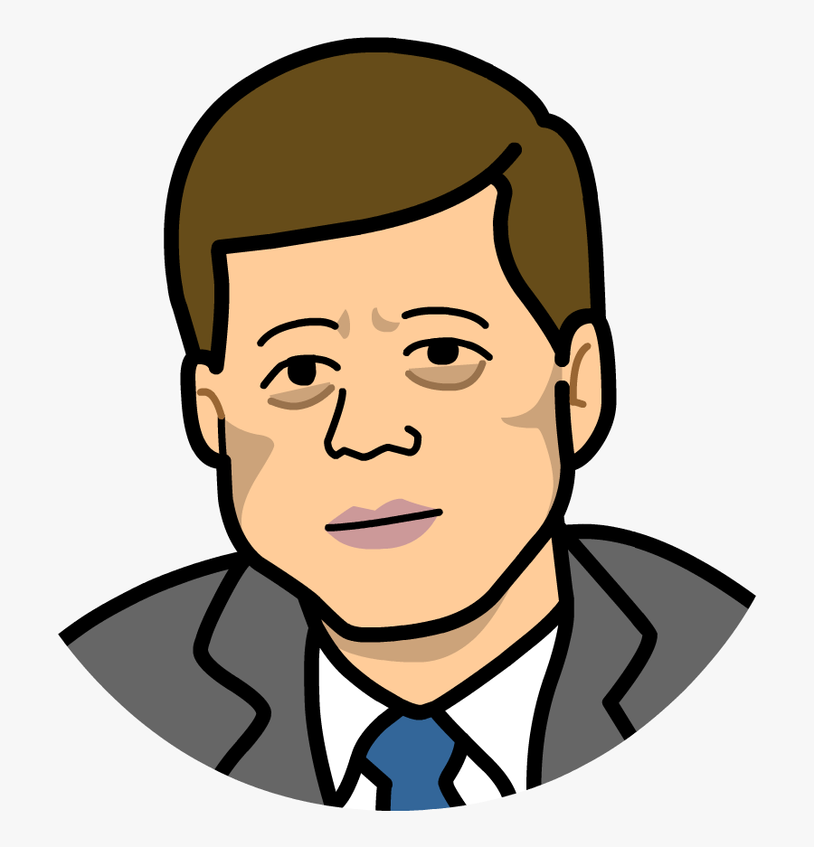 Expression,graphics,art - Cartoon Of John F Kennedy, Transparent Clipart