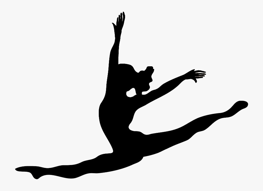 Jazz Dance Ballet Dancer Silhouette Clip Art - Transparent Background Gymnast Silhouette Png, Transparent Clipart