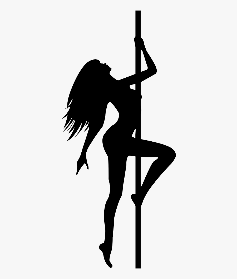 Dance - Stripper Pole Silhouette, Transparent Clipart
