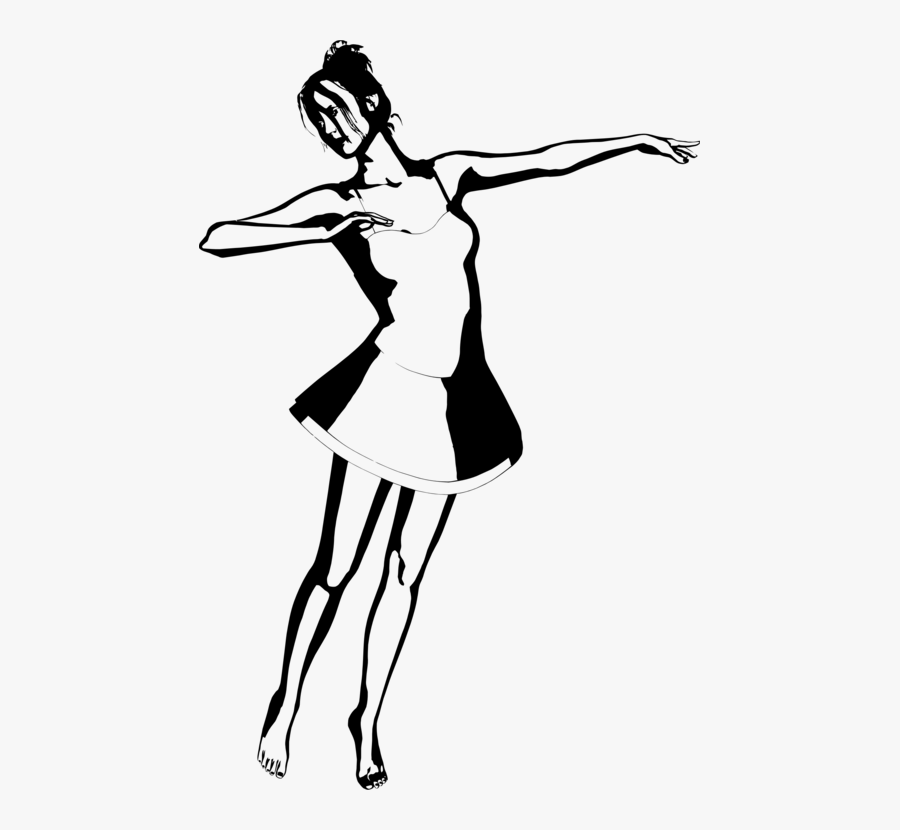 Silhouette Ballet Dancer Drawing Cc0 - Female Dancer Clip Art, Transparent Clipart