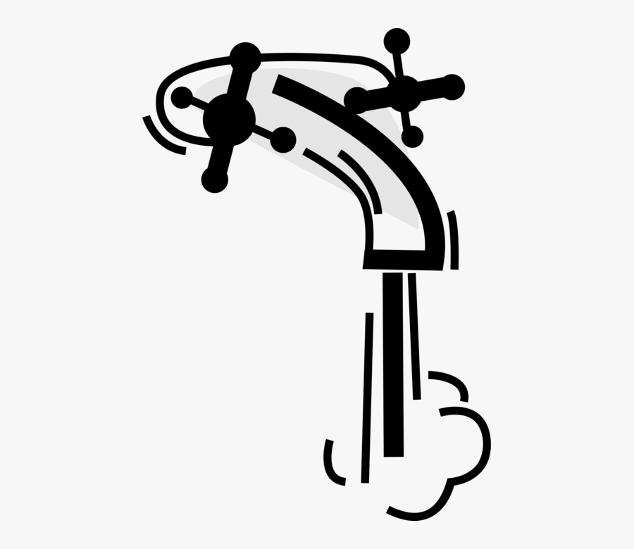 Transparent Clipart Faucet With Running Water - Tap, Transparent Clipart