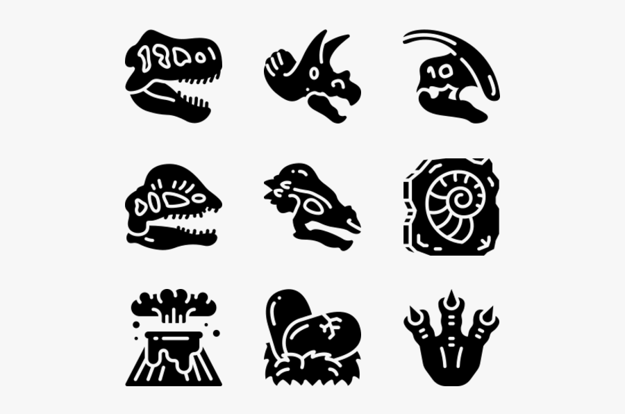 Jurassic - Fossil Icon Png, Transparent Clipart