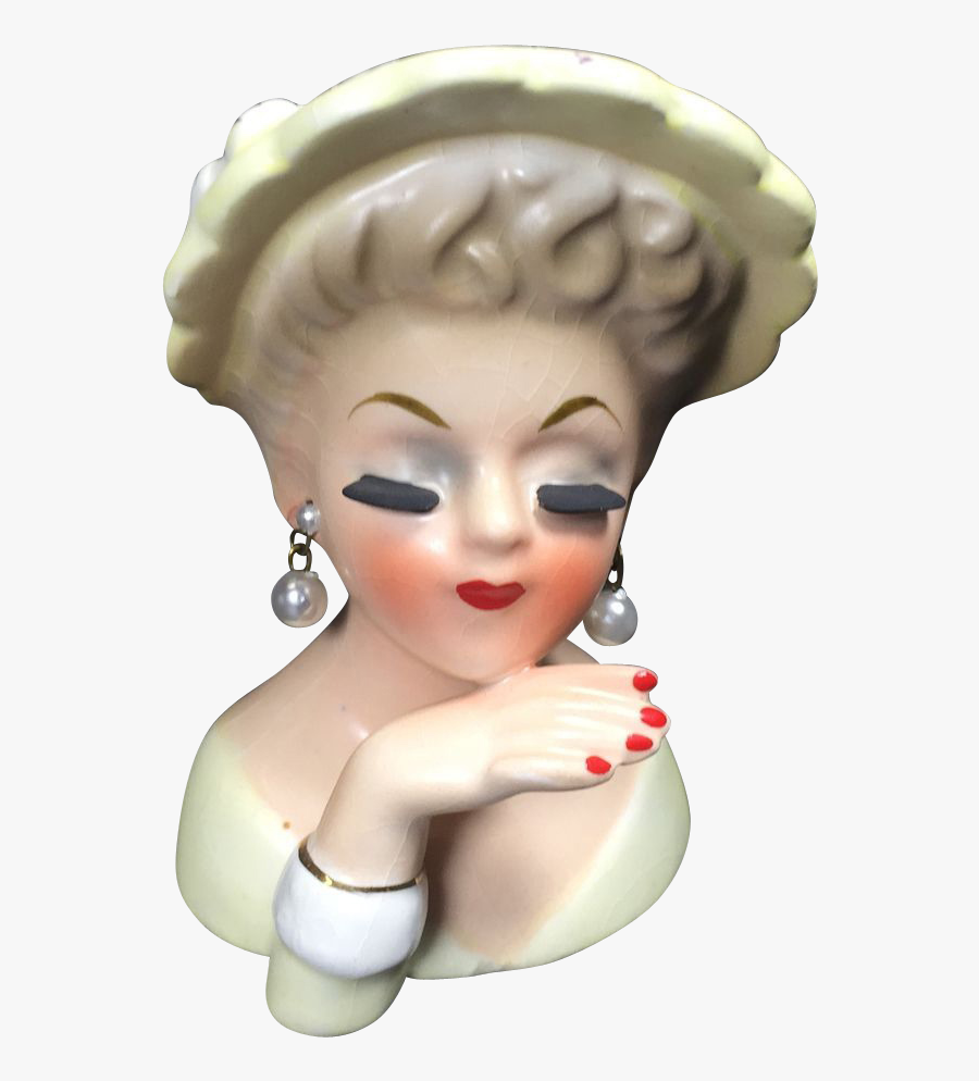 Clip Art Petite Inarco Lady Head - Figurine, Transparent Clipart