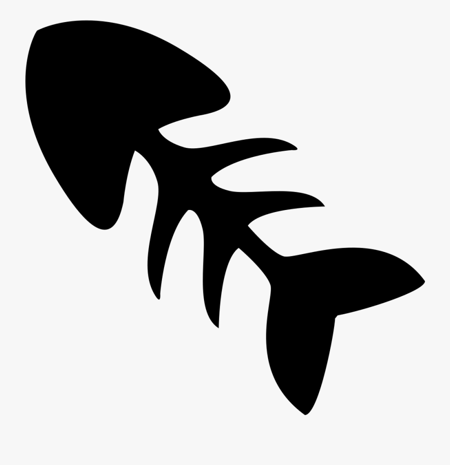 Silhouette Skeleton - Fish Skeleton Silhouette, Transparent Clipart