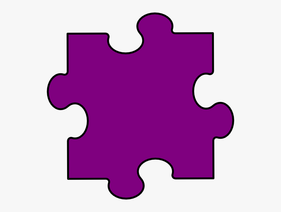 Light Purple Puzzle Piece - Dark Blue Puzzle Piece, Transparent Clipart