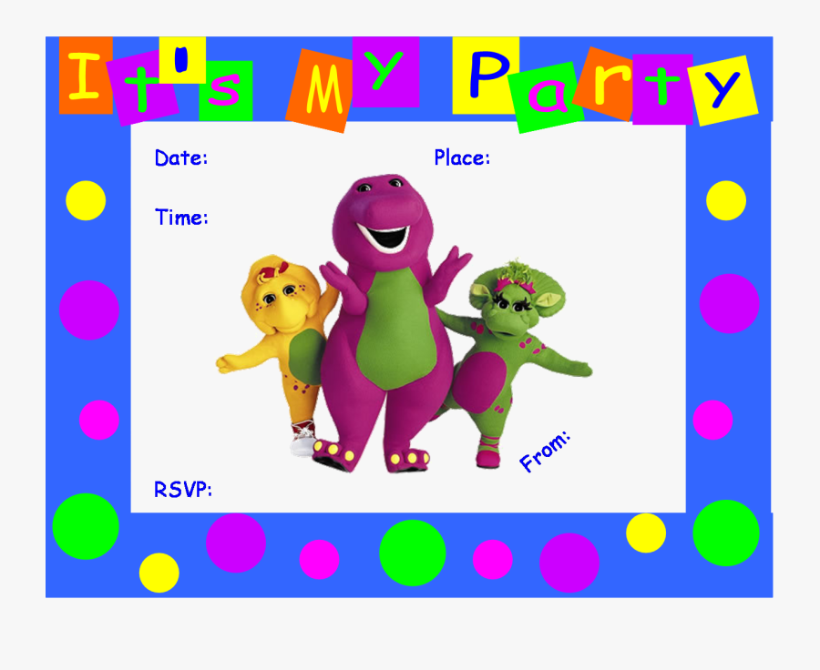 Free Barney Birthday Party - Barney And Friends, Transparent Clipart
