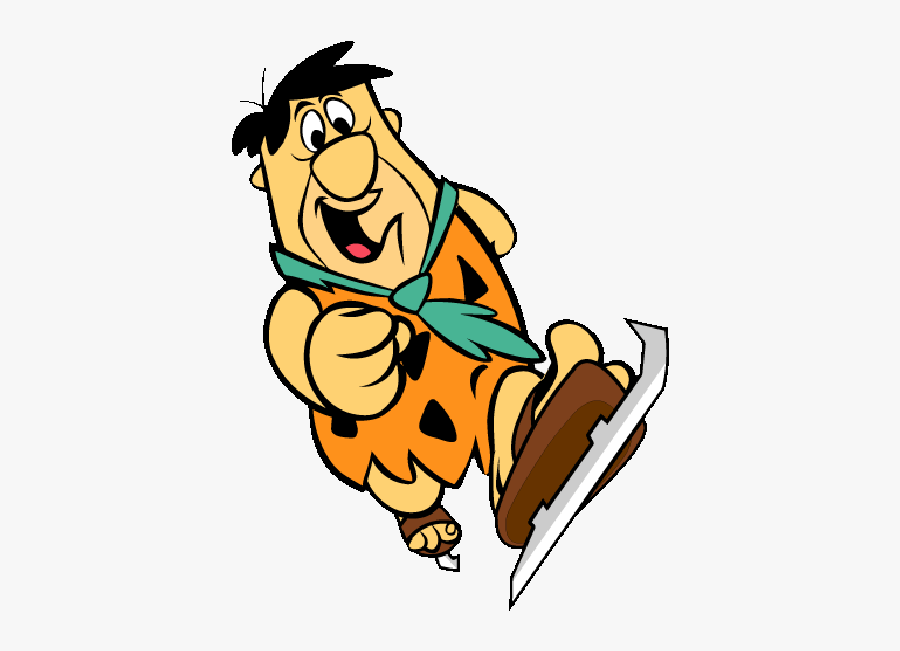 Fred Flintstone Betty Rubble Wilma Flintstone Pebbles - Fred Flintstone On Skates, Transparent Clipart