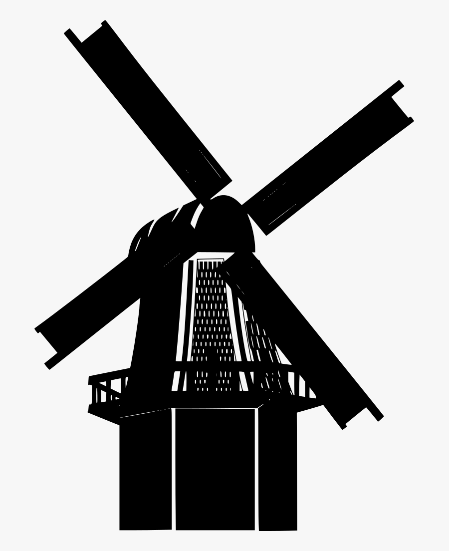Transparent Windmill Silhouette Png - Windmill, Transparent Clipart