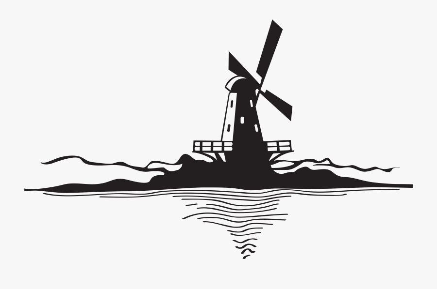Sticker Tattoo Drawing Art - Windmill Black Tattoo, Transparent Clipart