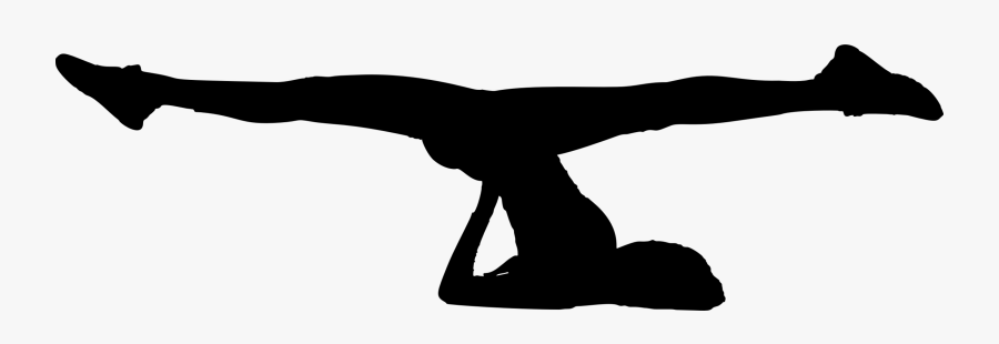 Silhouette,monochrome Photography,dog Like Mammal - Black And White Yoga Image Free, Transparent Clipart