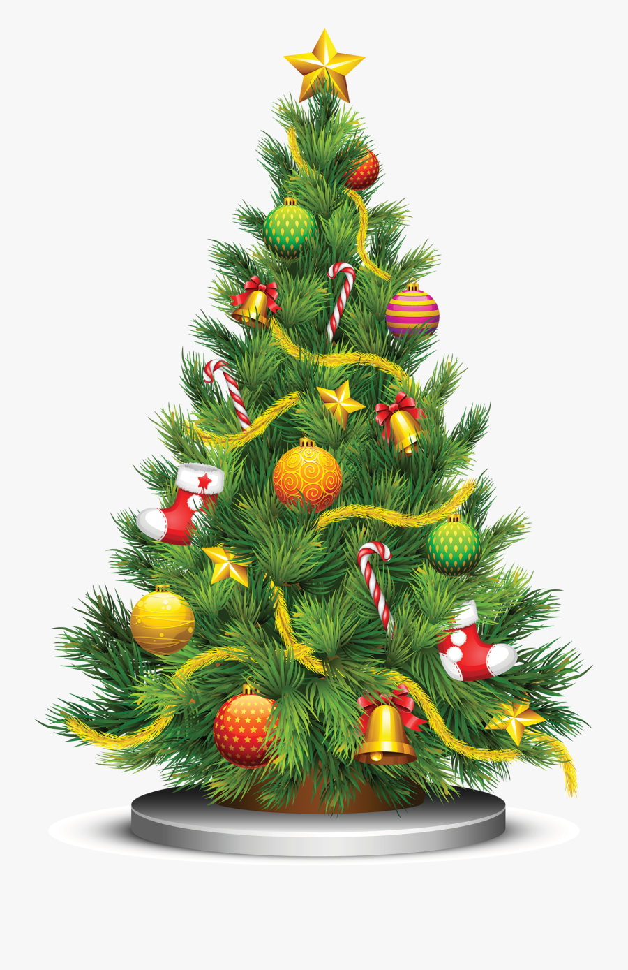 Hawaiian Clipart Christmas Tree - Tree Christmas Vector Png, Transparent Clipart
