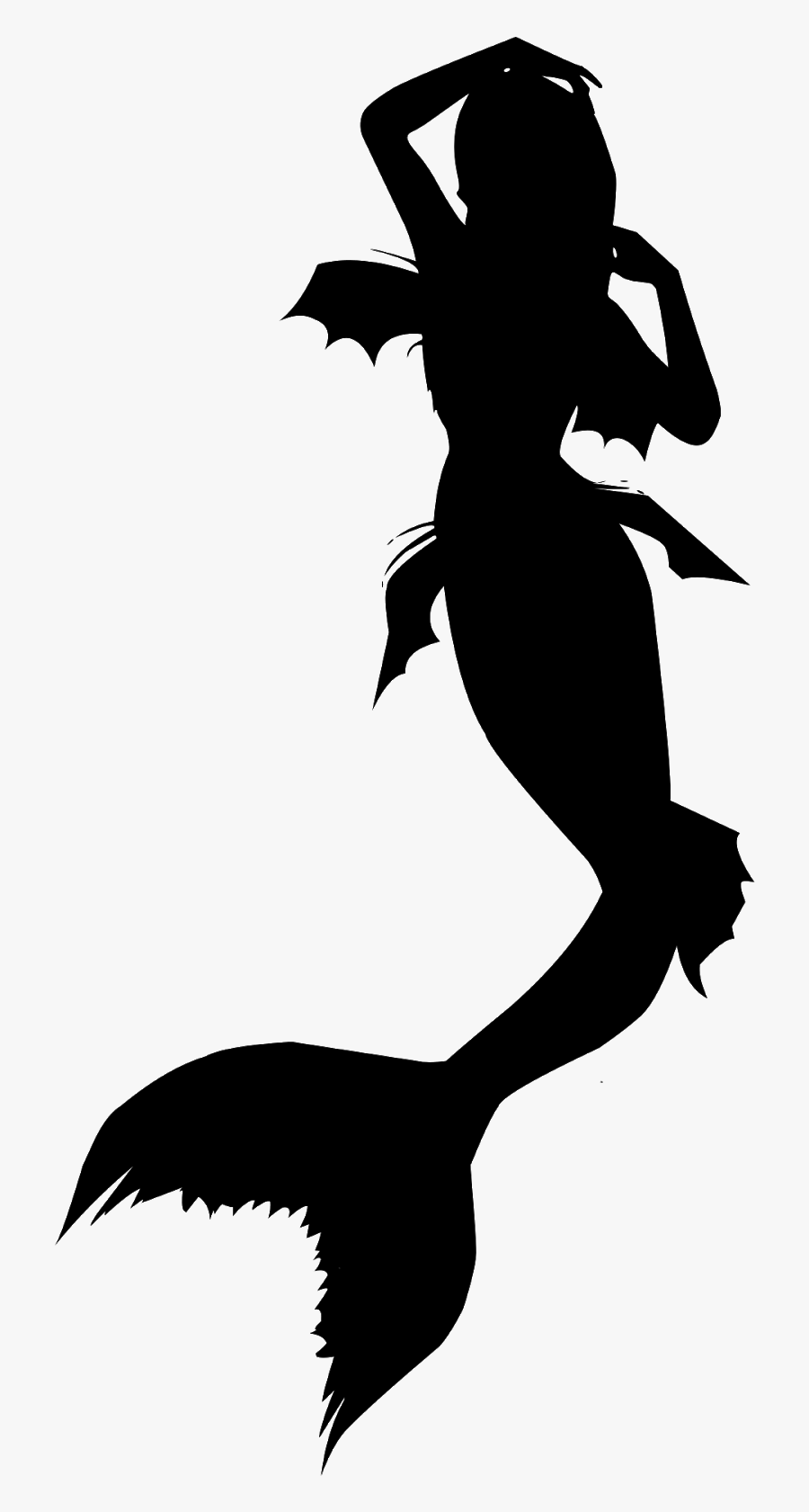 Mermaid, Silhouette, Animal, Curves, Fairy, Fantasy, - Mermaid, Transparent Clipart