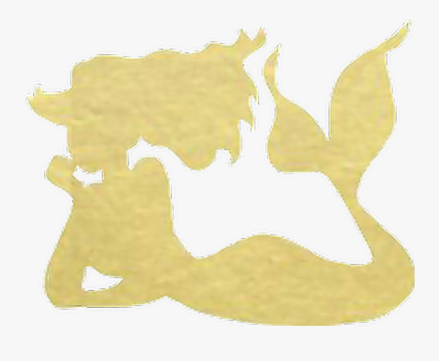 #mermaid #goldfoil#silhouette #mermaidlife #sticker - Map, Transparent Clipart