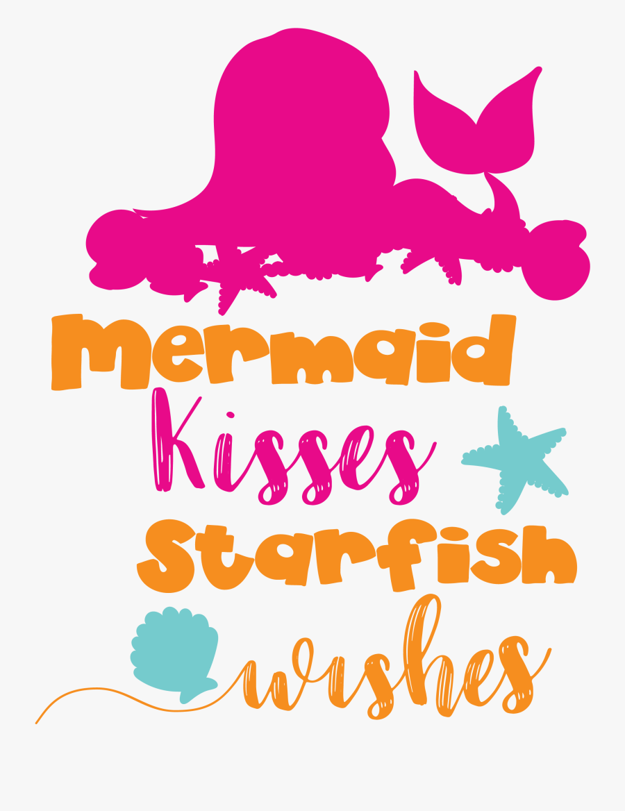 Merma#kisses Starfish Wishes Cutting Files Svg, Dxf, - Preschool, Transparent Clipart