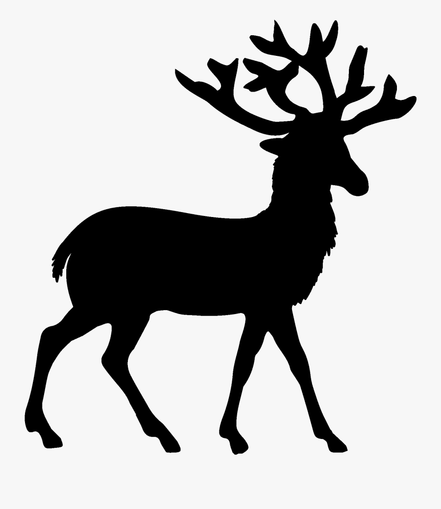 Reindeer Christmas Vinyl - Deer Silhouette, Transparent Clipart