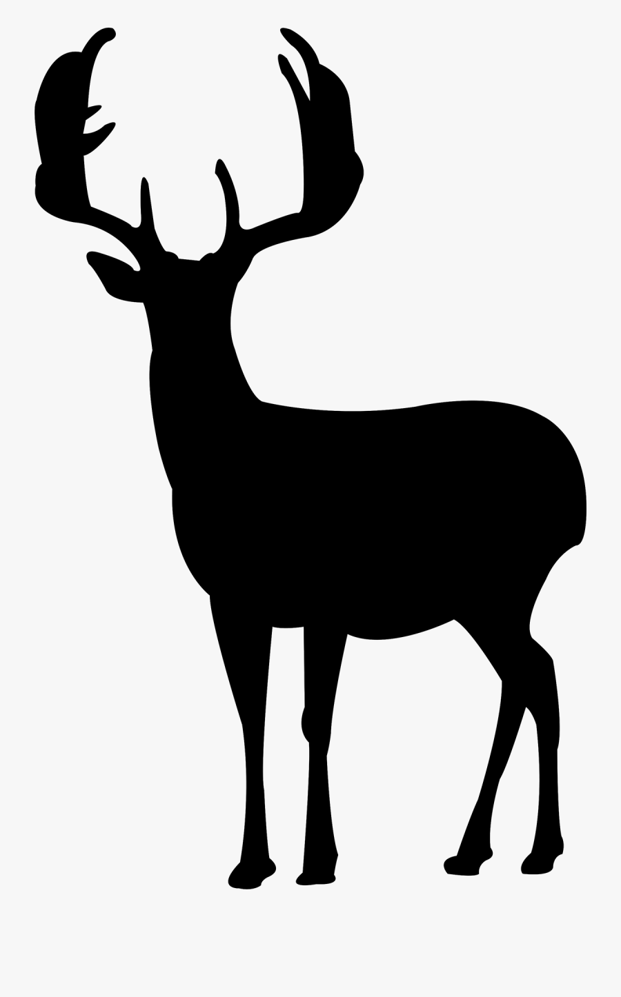Deer Silhouette Canvas Print - Hirsch Silhouette, Transparent Clipart
