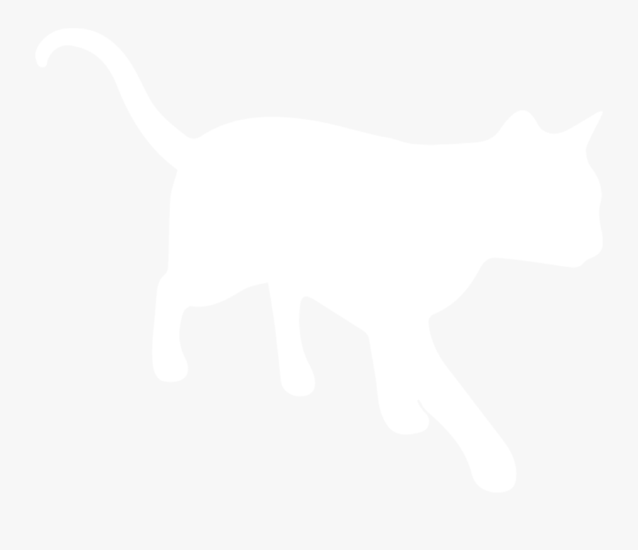Feline Clipart Cat Meow - White Deer Silhouette Png, Transparent Clipart