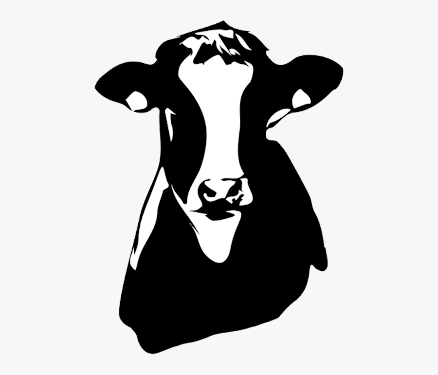 Cow Bust Silhouette Transparent Illustration Clean - Transparent Cow Icon, Transparent Clipart