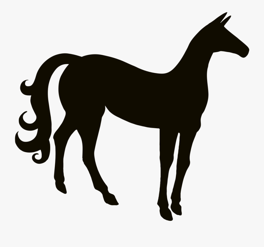 Vintage Stylized Horse Silhouette - Unicorn, Transparent Clipart