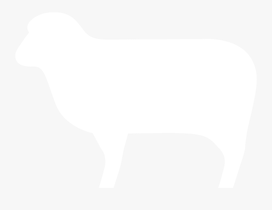 White Sheep Silhouette Transparent - Sheep, Transparent Clipart