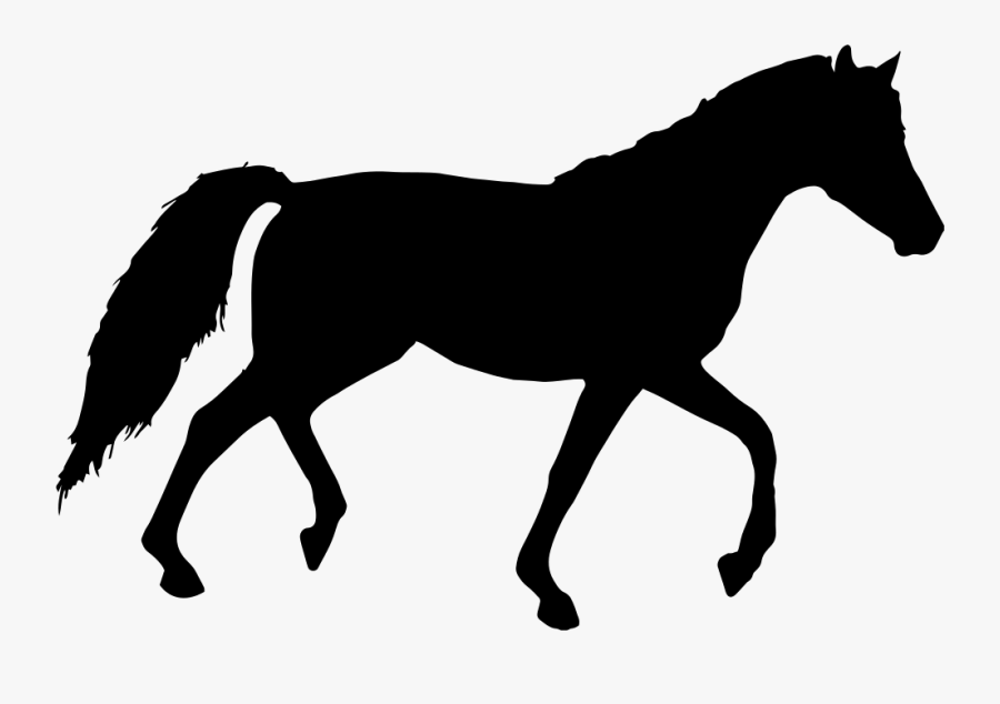 Horse Silhouette Clip Art - Silhouette Of Horse Trot, Transparent Clipart