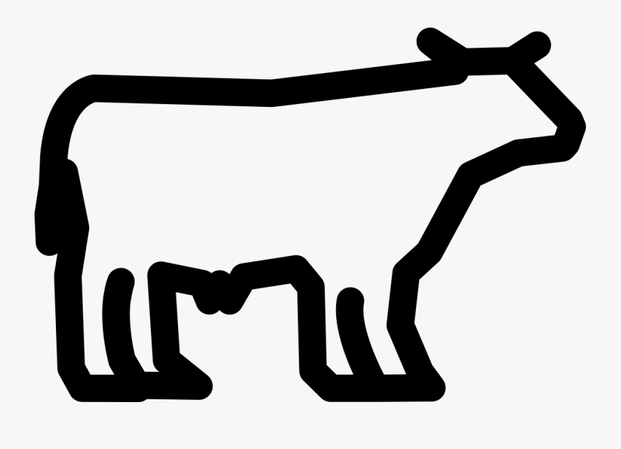Cow Silhouette - Beef Vector Png, Transparent Clipart