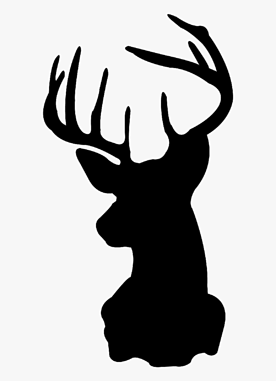 White-tailed Deer Silhouette Stencil Drawing - Printable Deer Pumpkin Stenc...
