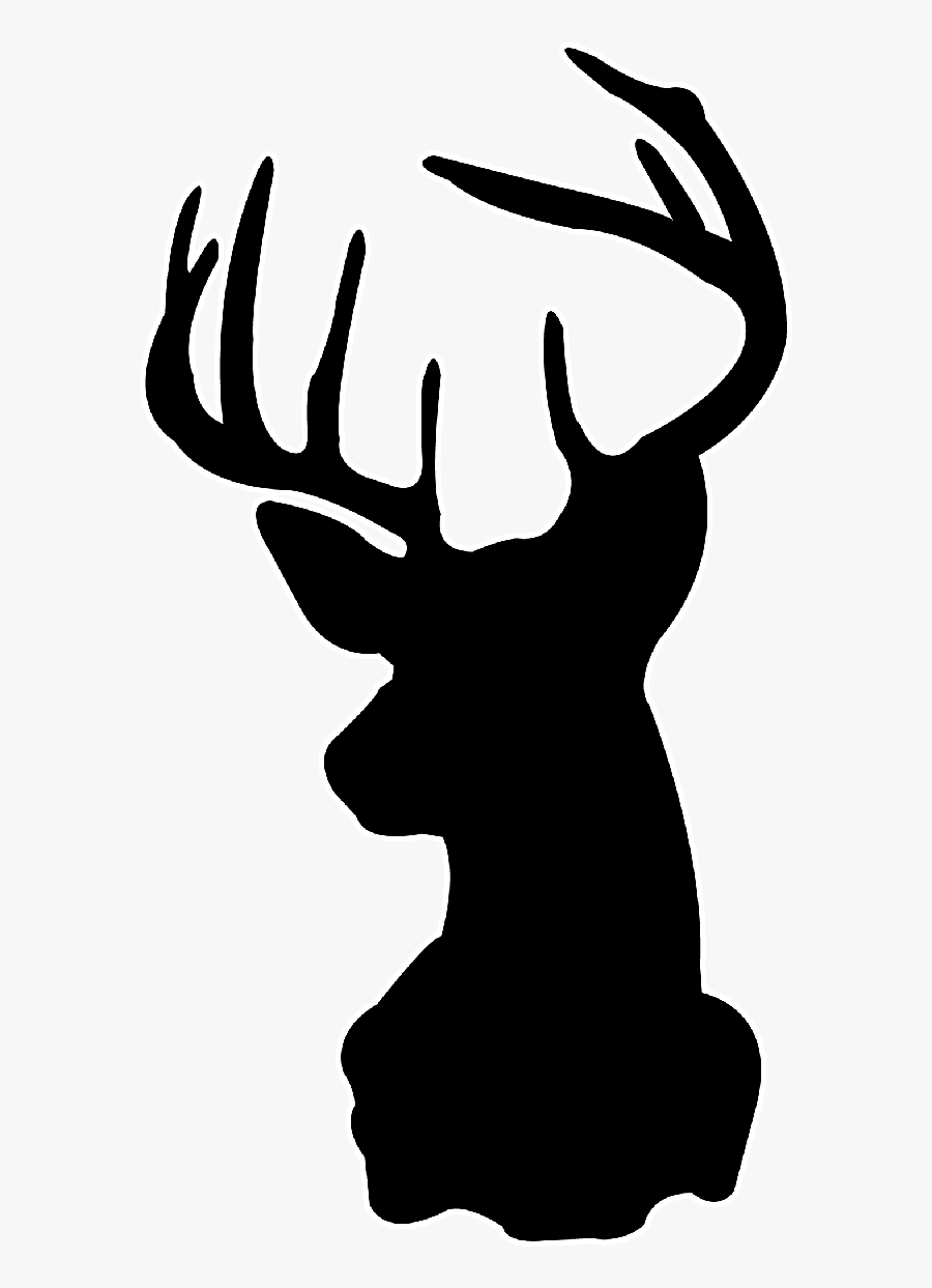 White-tailed Deer Silhouette Stencil Drawing - Printable Deer Pumpkin Stencil, Transparent Clipart