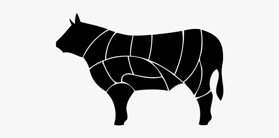 Cow Silhouette Clip Art, Transparent Clipart