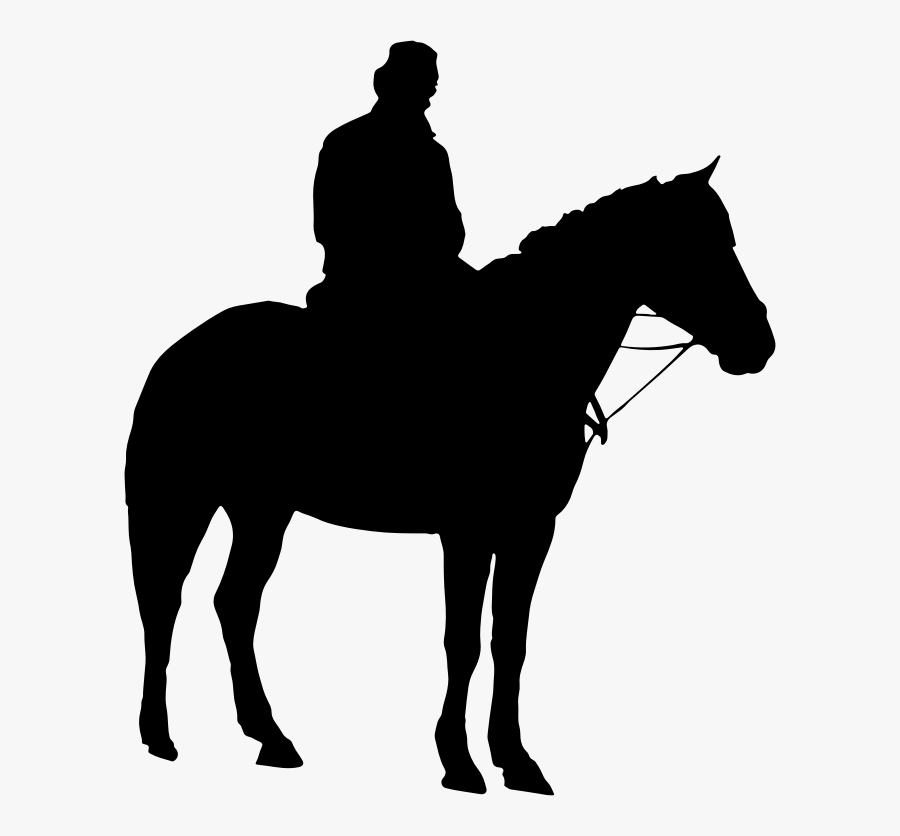 Dressage Horse Silhouette 16, Buy Clip Art - Man On Horse Silhouette, Transparent Clipart