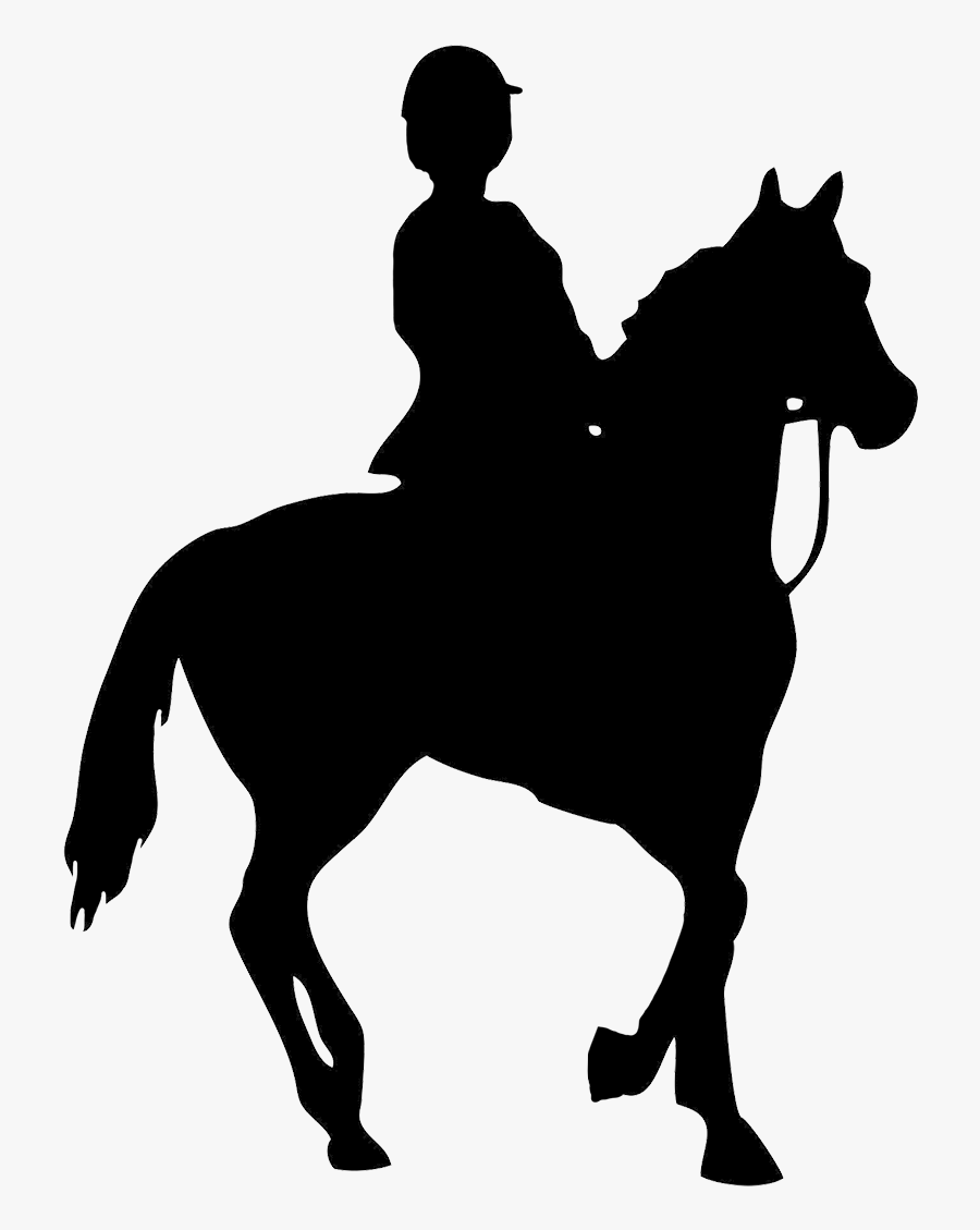 Horse Riding Clipart Saddle - Horse And Rider Silhouette Png, Transparent Clipart