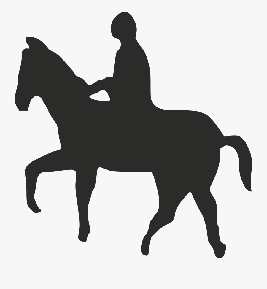 Dressage Horse Silhouette 12, Buy Clip Art - Silhouette Of A Guy On A Horse, Transparent Clipart
