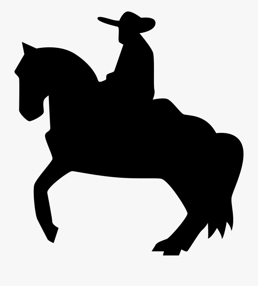 Man Riding On A Horse Silhouette Of Flamenco - Man On Horse Icon, Transparent Clipart