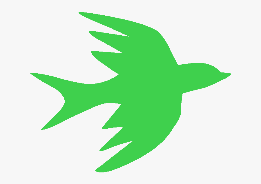 Swallow Bird Silhouette - Silhouette Flying Bird Png, Transparent Clipart