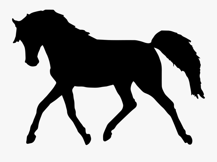 Standing Horse Silhouette Clip Art - Horse Silhouette No Background, Transparent Clipart