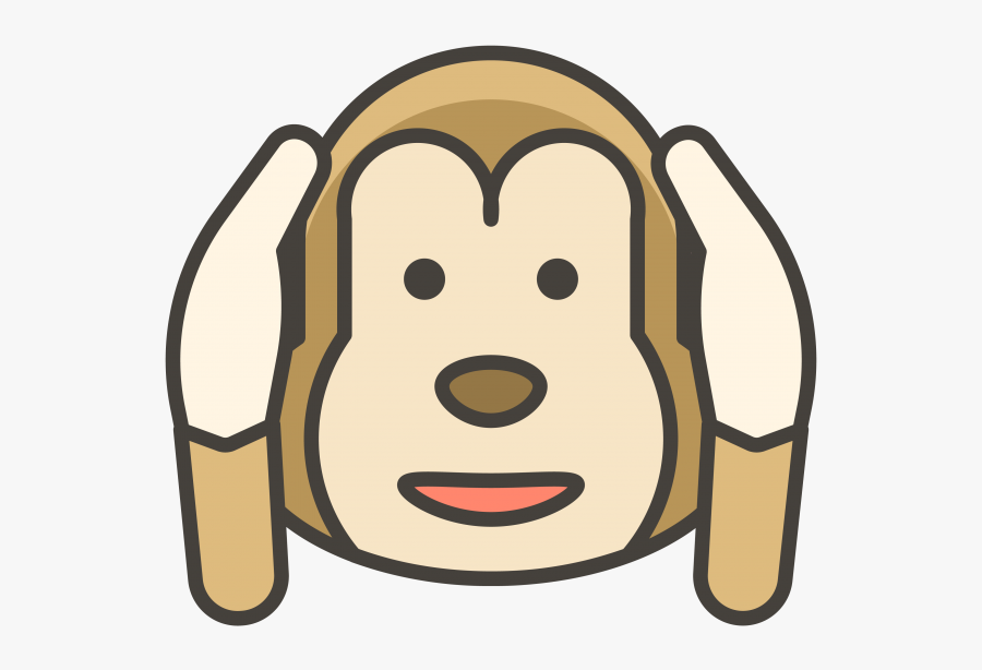 Hear No Evil Monkey Emoji Clipart , Png Download - Icon, Transparent Clipart