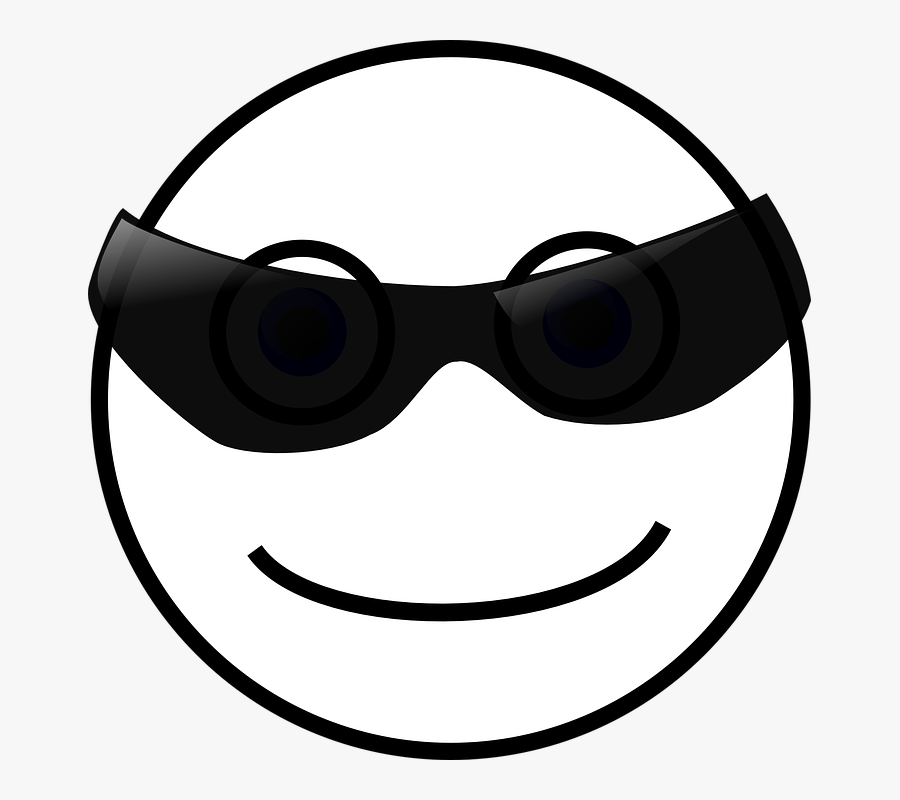 Free Vector Graphic Smiley Face Sun Sunglasses Free - Cool Smiley, Transparent Clipart