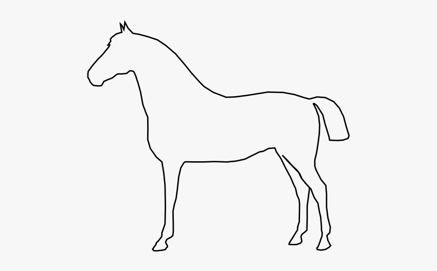 Small Horse Drawing Easy, Transparent Clipart