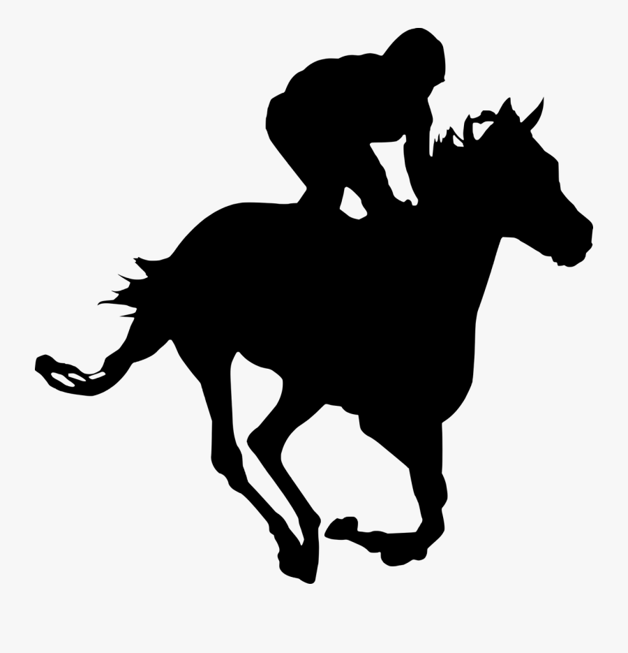 Cowgirl Riding Horse Silhouette, Transparent Clipart