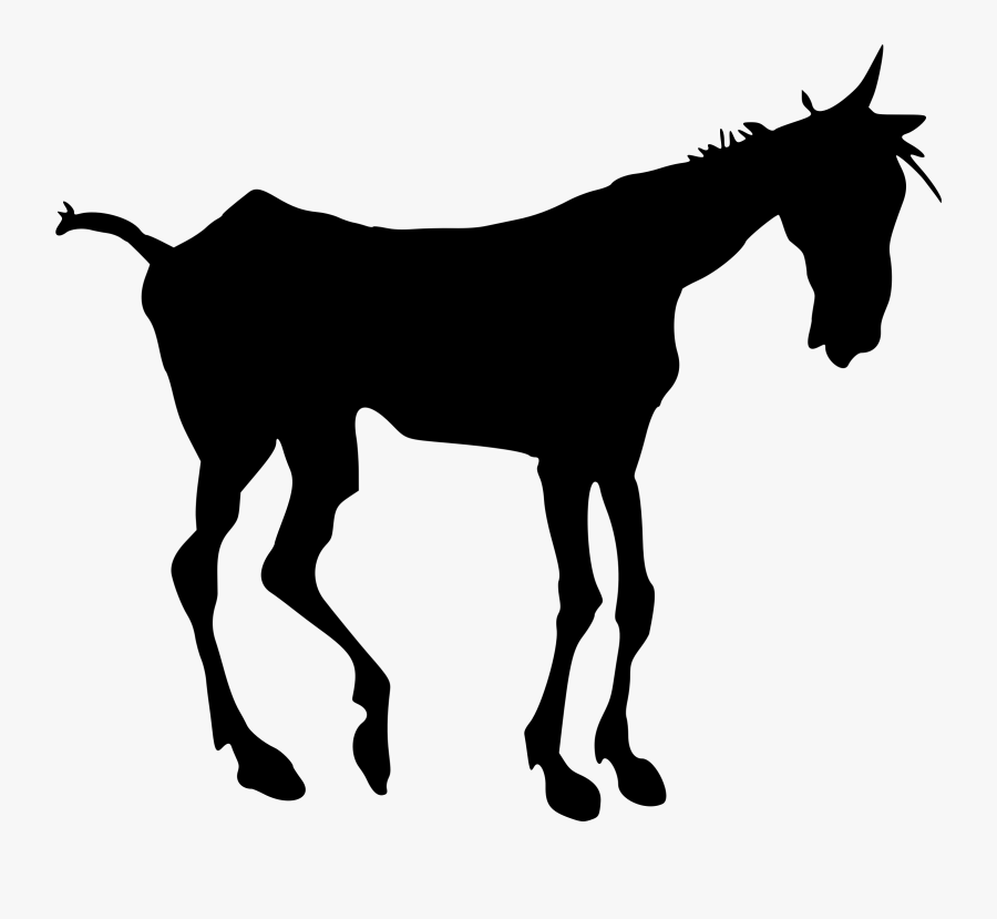 Old Nag Silhouette - Old Horse Clipart, Transparent Clipart
