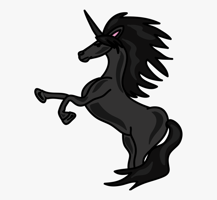 Pony,horse,silhouette - Black Cartoon Unicorn Png, Transparent Clipart