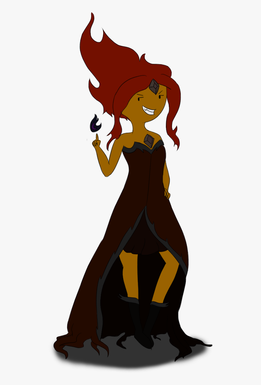Evil Flame Princess By Ask Flame Princess-d56c311 - Adventure Time Evil Princess, Transparent Clipart