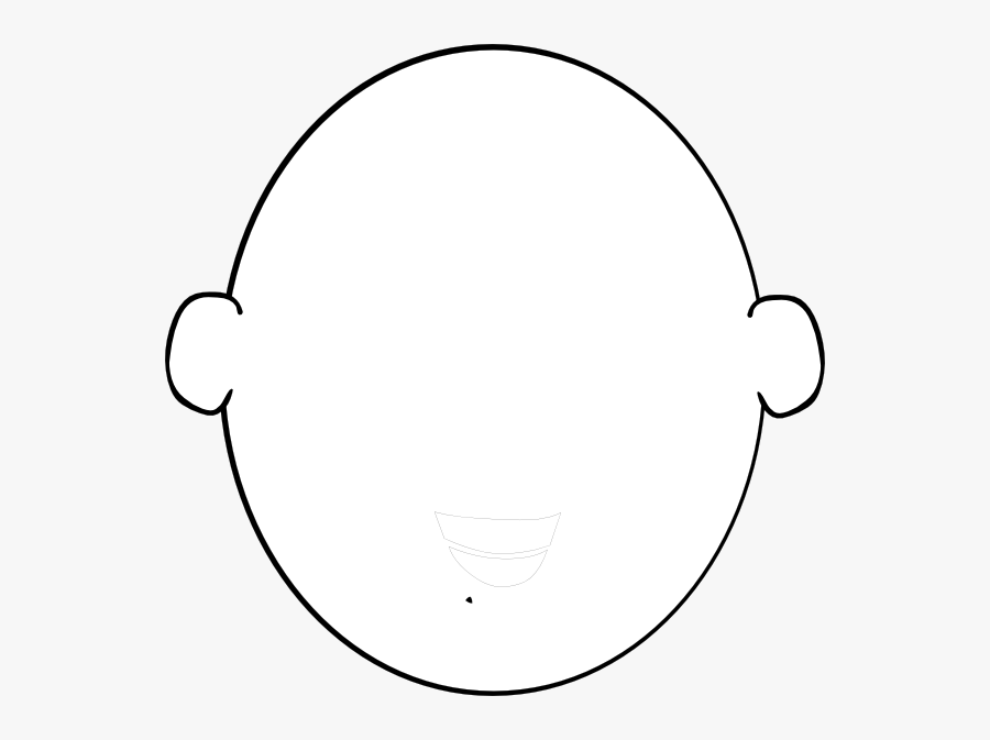 Blank Smiley Face - White Transparent Circle Png, Transparent Clipart