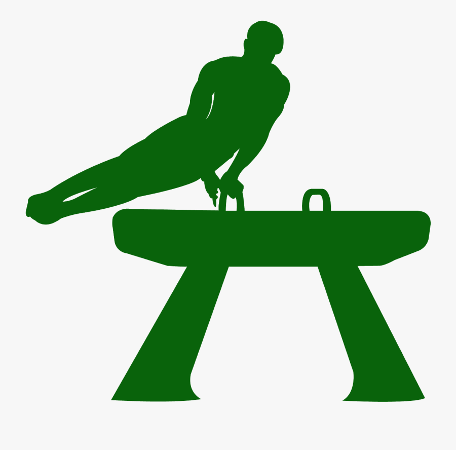 Grey Gymnast Silhouette, Transparent Clipart
